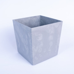 Plastikowa kwadratowa osłonka | Szary beton 18 cm