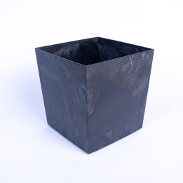 Plastikowa kwadratowa osłonka | Czarny beton 24 cm
