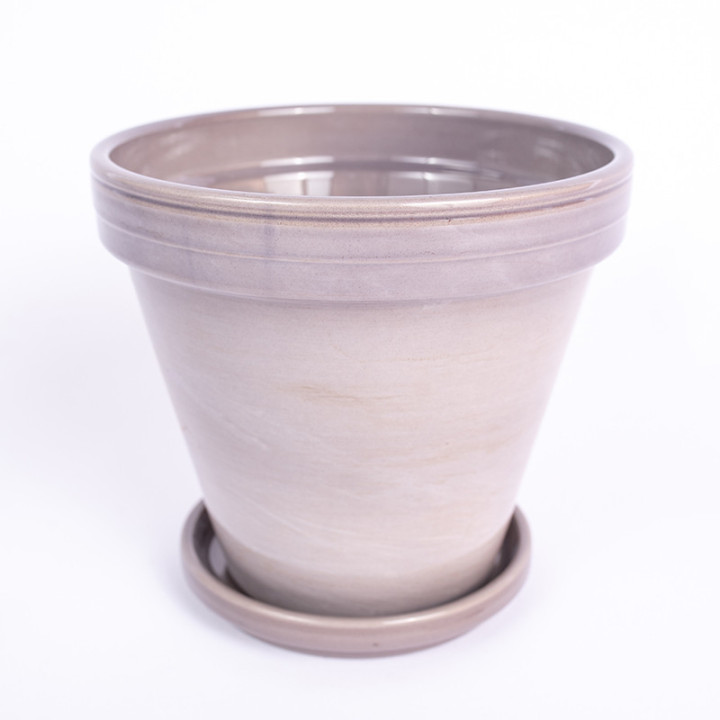 Donica szkliwiona basalt | 16 cm