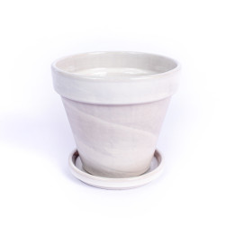 Donica szkliwiona granit | 12 cm