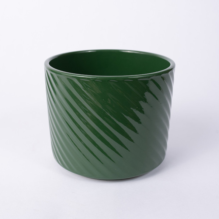 Osłonka walec zielony lazur | 14 cm