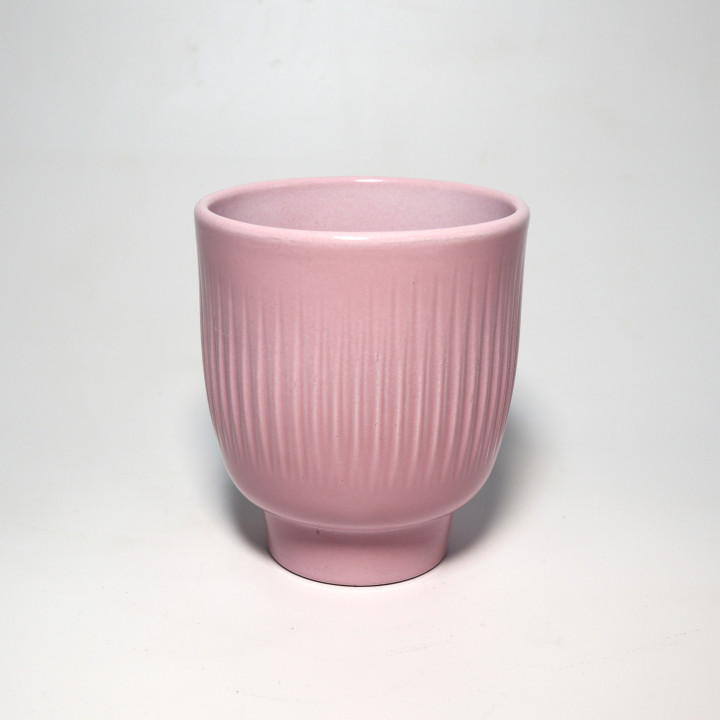Różowa osłonka Lazur 12 cm – żłobiona | Tomaszewski