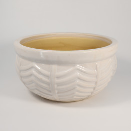 Osłonka ceramiczna Misa Jodełka biała 16 cm | Tomaszewski