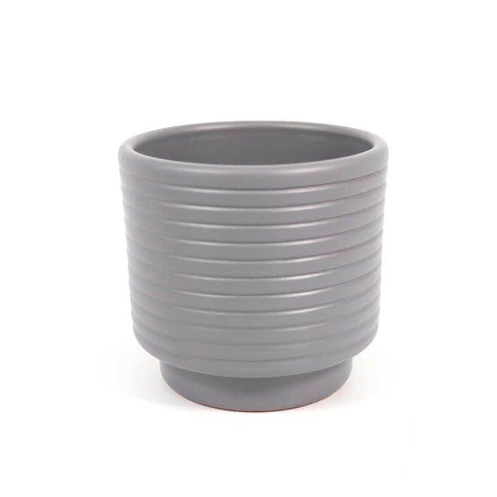 Osłonka ceramiczna Linea szary mat ⌀8 cm | Tomaszewski