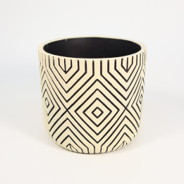 Osłonka ceramiczna Etno kremowa 14 cm | Tomaszewski