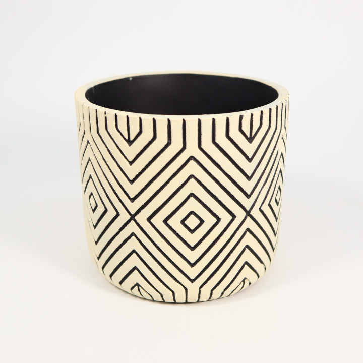 Osłonka ceramiczna Etno kremowa 14 cm | Tomaszewski